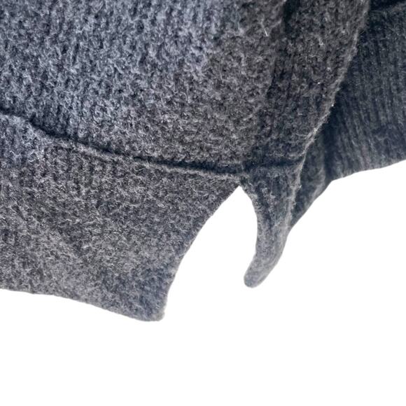 Aerie Oversized Fuzzy Sweater | Grey Distressed Look | Size Small - Picture 4 of 5